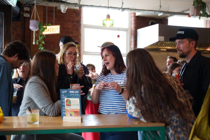 Anna Wanczyk, second from left, at 色色Creative IRL Leeds (Photography by Michael Godsall